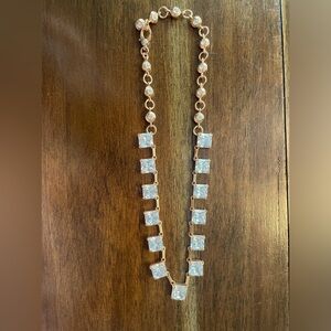 Henri Bendel gold and rhinestone necklace.